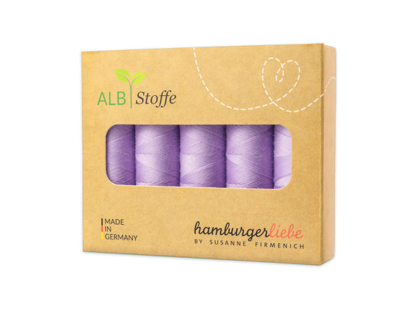 Hamburger Liebe Stitch Me 5er Nähgarn Set - Glicine - (5x 200m) Stärke 120