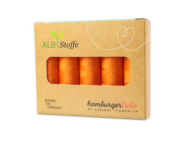 Hamburger Liebe Stitch Me 5er Nähgarn Set - Papaia - (5x 200m) Stärke 120