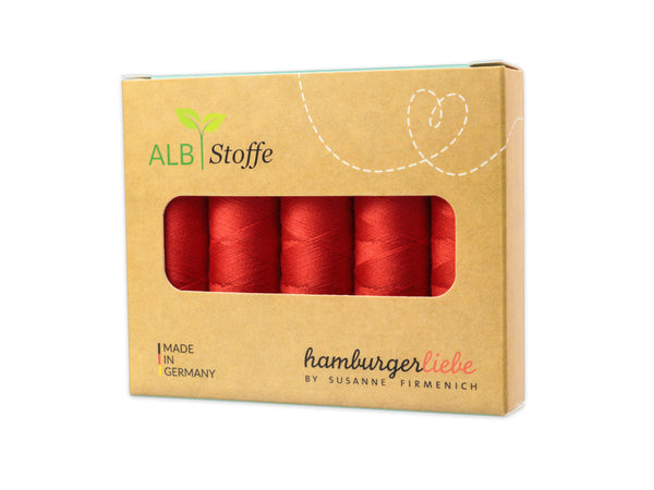 Hamburger Liebe Stitch Me 5er Nähgarn Set - Flamme - (5x 200m) Stärke 120