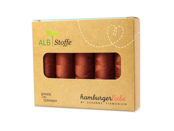 Hamburger Liebe Stitch Me 5er Nähgarn Set - Brucciato - (5x 200m) Stärke 120