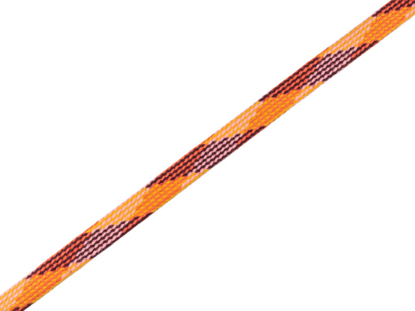 1m Flachkordel Twist Me Plaid viola-papaia-nude-curry 15mm