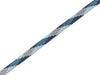 1m Flachkordel Twist Me Plaid blue navy-azzuro-jeansblau melange-weiß 15mm