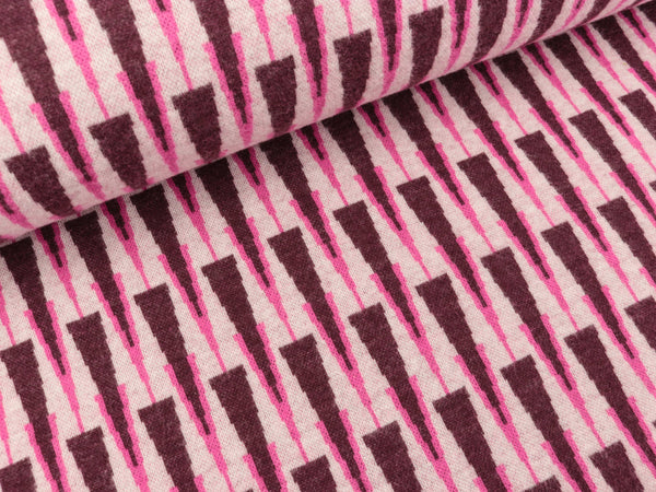 Hamburger Liebe 3 Farb-Jacquardjersey Sweet Home Neat & Sweet ortensia-bordeaux-puder Wooltouch