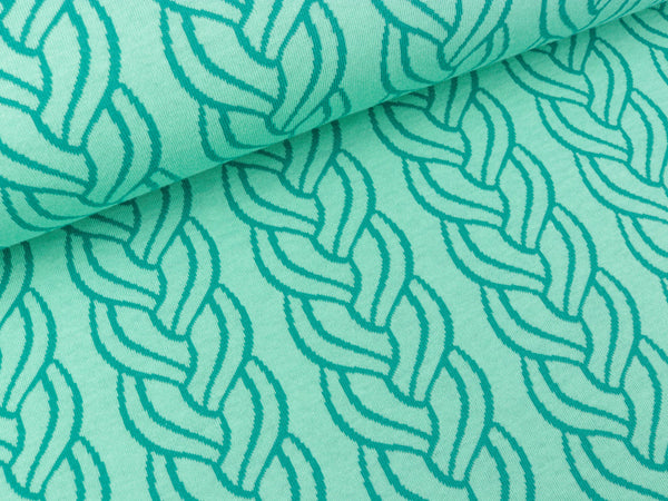 Hamburger Liebe Jacquard Sweet Home Plait Doubleface verdino-caraibi