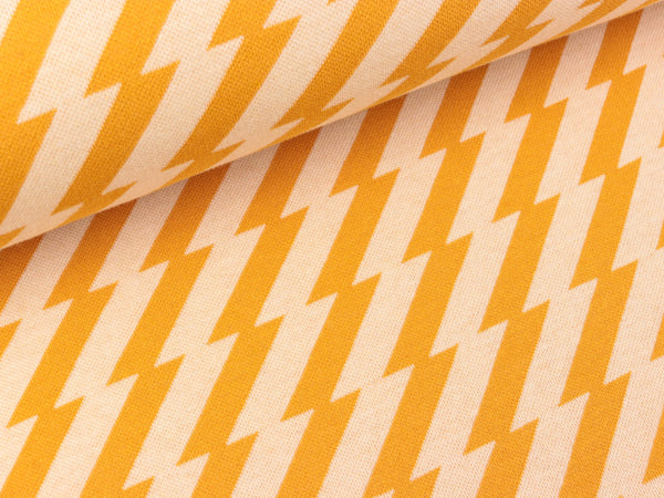 Hamburger Liebe 2 Farb-Jacquardjersey Sweet Home Good Vibes curry-meringa