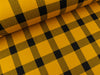 Mantel- und Jackenstoff Glasgow Print Check ochre-schwarz