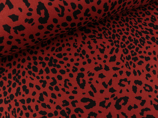 Mantel- und Jackenstoff Glasgow Print Leo terra-schwarz