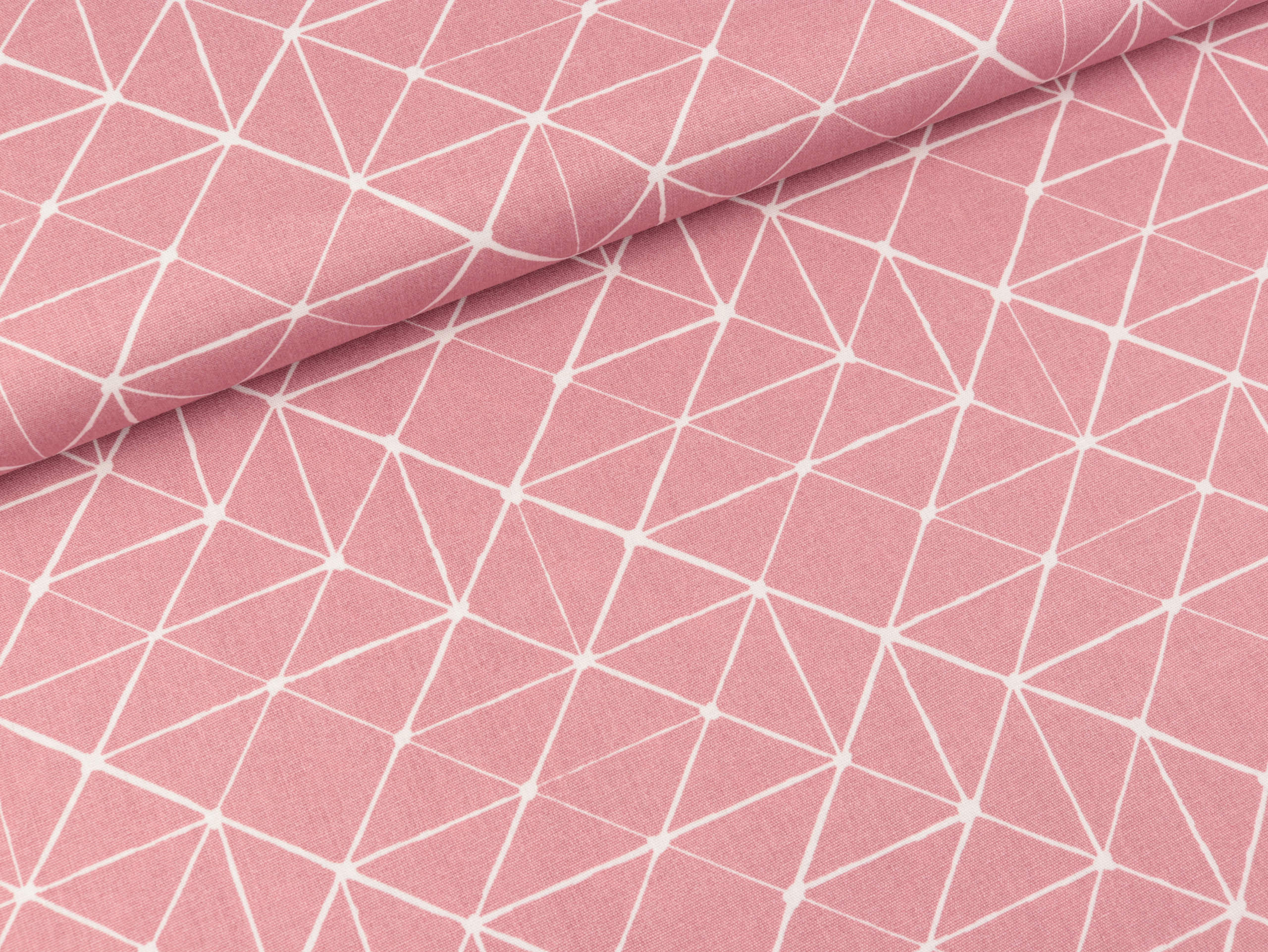 Herzschlag Altrosa Herzschlag Stoff Baumwoll Webware Kurt Linien