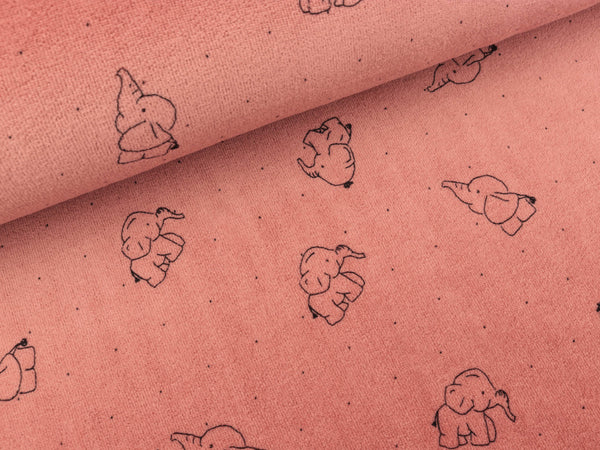 Nicki Velour Elephant schwarz auf Terra