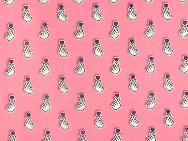 Albstoffe COVER ME HEIQ VIROBLOCK Filtervlies Baby Hearts rosa scuro