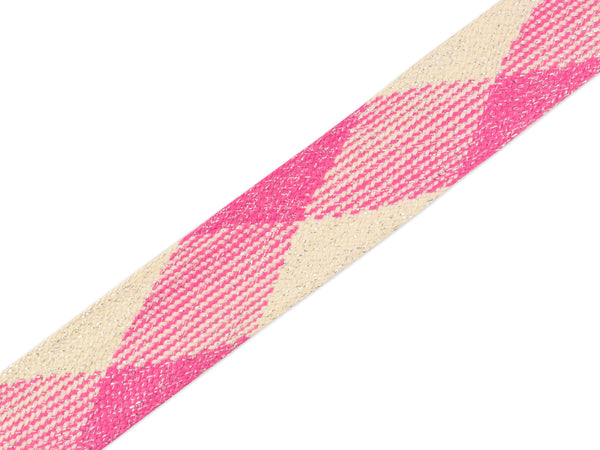 1m Flachkordel Twist Me Flat Shine ortensia-meringa-silber 35mm