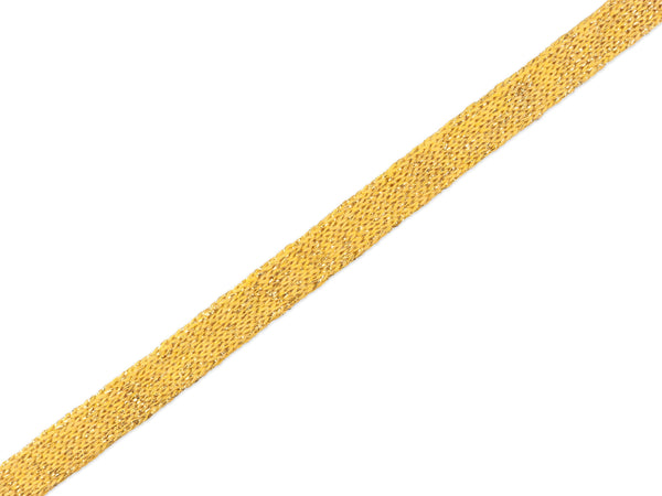 1m Flach- und Hoodiekordel Cord Me Glossy colza-gold 12mm