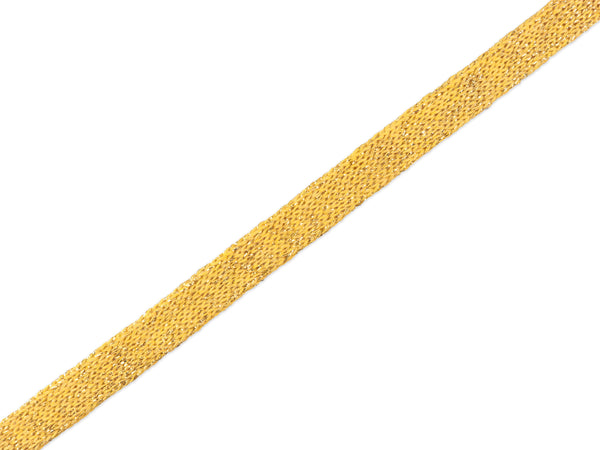 1m Flach- und Hoodiekordel Cord Me Shine colza-gold 12mm
