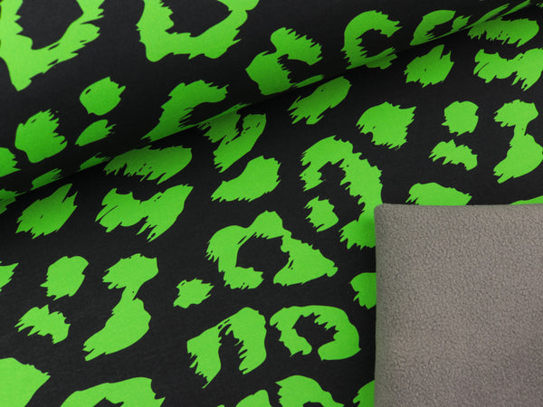 Softshell Fiete Leomuster kiwi auf Schwarz