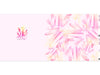 Baumwolljersey Crystal Magic Kristalle hellrosa-pink-gelb by Lycklig Design Panel 75cm