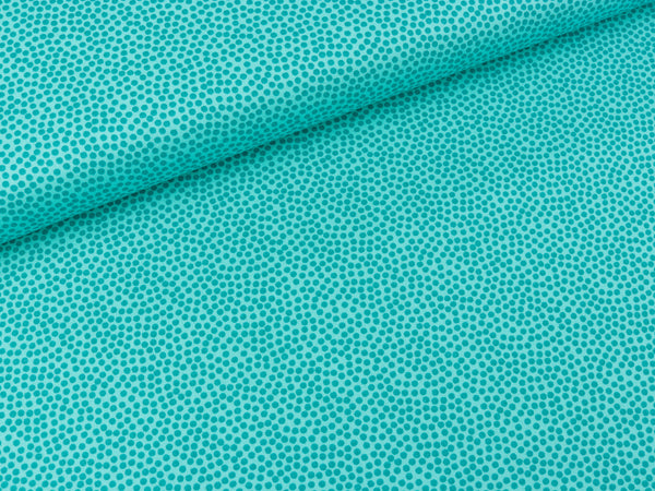 Baumwoll Webware Dotty Minipünktchen petrol-mint