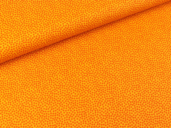 Baumwoll Webware Dotty Minipünktchen orange-mandarine