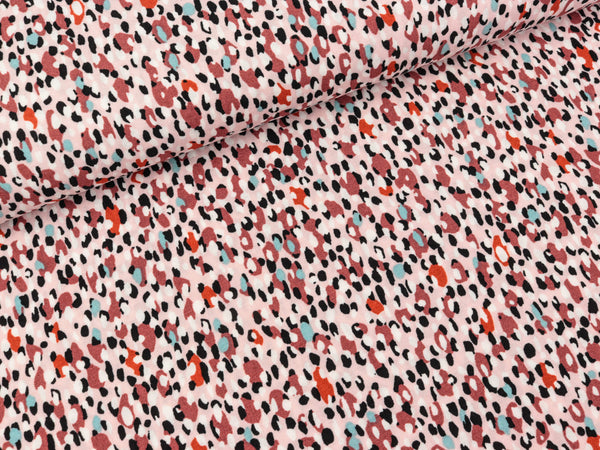Viskosestoff Chally Mix Dots hellrosa