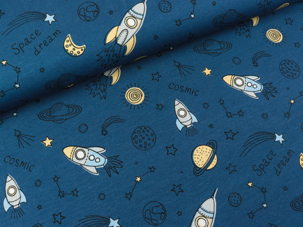 Baumwolljersey Jesse Space Dream jeansblau