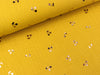Baumwoll Musselin Double Gauze Bambino Foil Kirschen kupfer auf Yellow