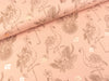 Baumwolljersey Flamingo auf old rose mit kupferfarbenem Folienprint