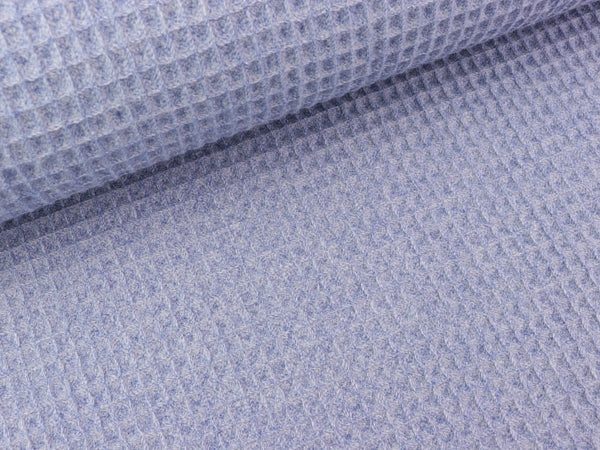 Waffelpiqué melange dusty blue