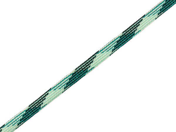 1m Flachkordel Twist Me Plaid Sakura verdino-caraibi-meringa-schwarz 15mm