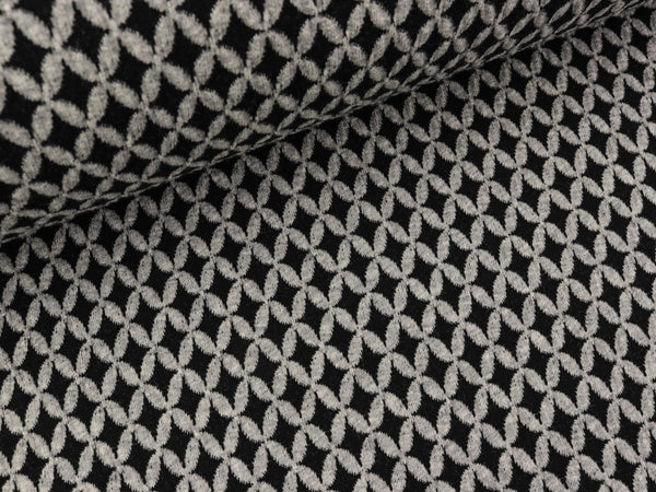 Hamburger Liebe Sakura 3D Shippou Knit schwarz-mittelgrau meliert