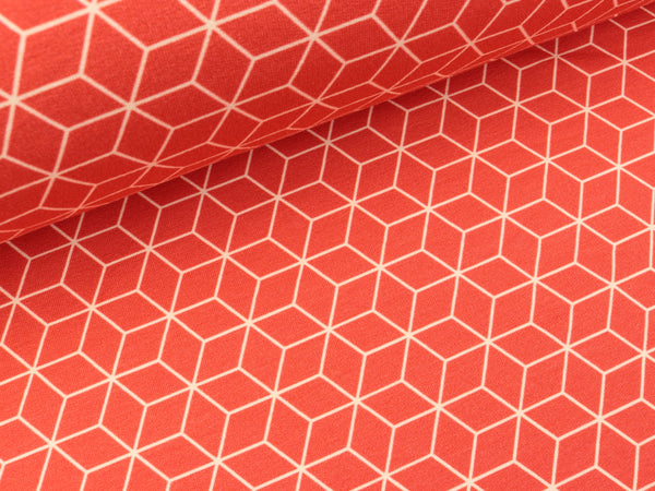 Hamburger Liebe Baumwollsweat Sakura Asanoha luce rosso-meringa