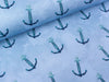 French Terry Anchor auf Light blue Watercolor-Style