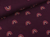 Babycord Feincord Rainbow bunt auf Aubergine