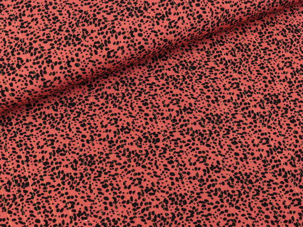 Viskosestoff Chally Lurex Stripe gold-terra-schwarz