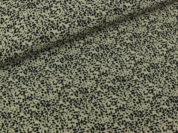 Viskosestoff Chally Lurex Stripe gold-oliv-schwarz