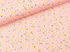 Baumwolljersey Sun & Lemon Bunte Streusel auf Pastellrosa