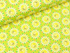 Baumwolljersey Sun & Lemon Kleine Sonnen auf Pastellgrün