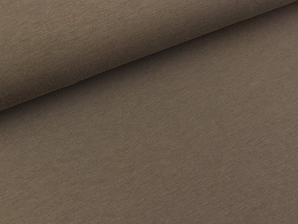 Bambus Jersey taupe uni