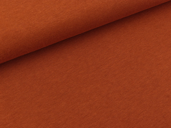 Bambus Jersey steinrot uni