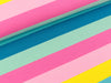 Baumwolljersey Gala 6 Farb-Blockstreifen blau-türkis-hellgelb-rosa-pink-mint