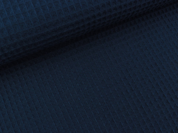 Waffelpiqué Nelson dunkelblau uni