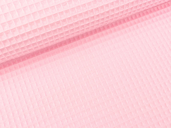 Waffelpiqué Nelson rosa uni