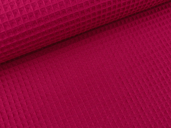 Waffelpiqué Nelson himbeere uni