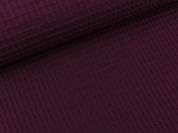 Waffelpiqué Nelson aubergine uni
