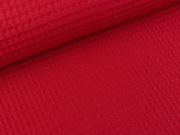 Waffelpiqué Nelson burgundy uni
