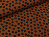 Crepe Georgette Print Dots schwarz auf Tobacco