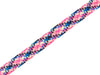 1m Flachkordel Twist Me Check Ahoy blue navy-bluette-rosa scuro-ortensia-weiß 24mm