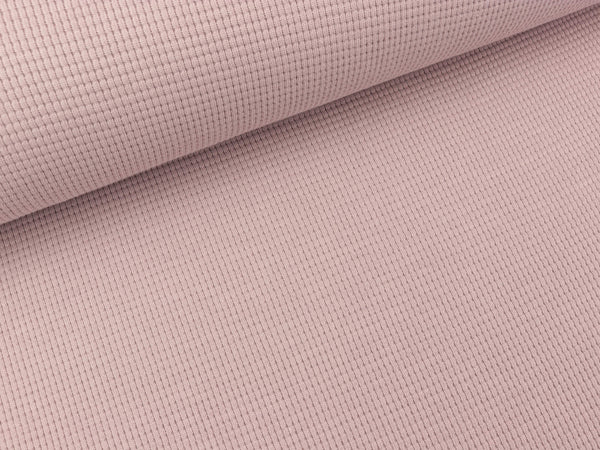 Waffeljersey Clarissa staubrosa uni