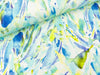 Modal French Terry Angelina Abstrakte Aquarellmalerei grün-blau