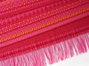 Reststück 93cm - Hamburger Liebe Fringe Me Geometric Red mit Fransenborte