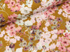 Baumwolljersey Blossom bunt auf Ochre Digitaldruck