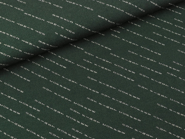 Viskose Webware But first Coffee dunkelgrün by Lila-Lotta